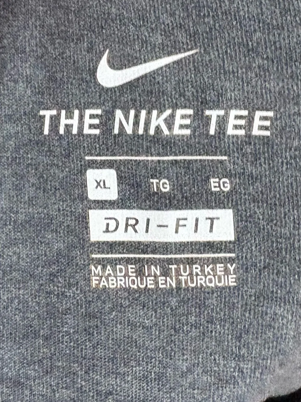 Nike Dark Gray Tank with Coral Swoosh & Black Text